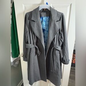 Gray Double-Breasted Torrid coat